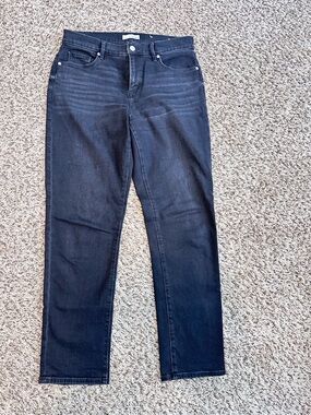 LOFT Women's girlfriend Jeans in Black Wash